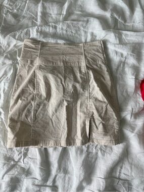 Free People Beige Corduroy Mini Skirt